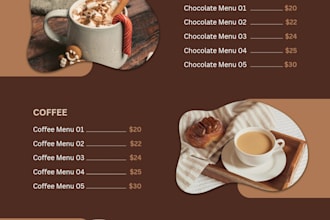 design modern restaurant, pizza, shawarma,and cafe menu