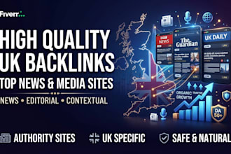 build high quality UK backlinks on top news sites