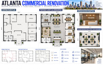 design atlanta commercial interior layouts and renovation drawings