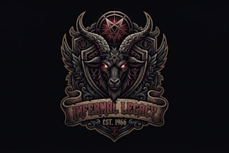 design a dark and powerful satan logo for your brand