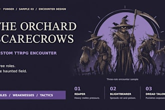 create custom monsters and encounters for your tabletop rpg