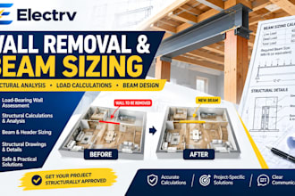 do wall removal structural calculations and beam sizing