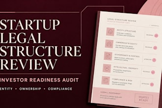 review your startup legal structure for investor readiness