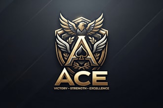 design a powerful and winning ace logo for your brand