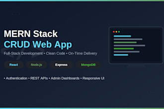 build a mern stack crud web application for you