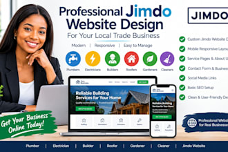 design plumbers electricians builders roofers gardeners cleaners jimdo website
