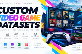 create a custom video game dataset for your project
