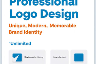 design modern logo and social media post
