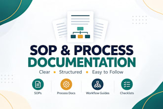 write sops, process docs, workflow docs and business process guides
