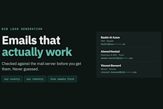 do b2b lead generation with verified emails for any country