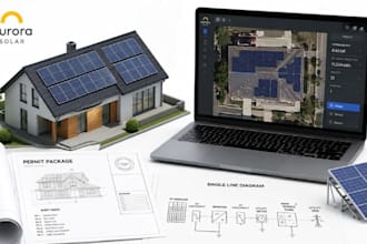 design aurora solar proposal, permit package and pv system design