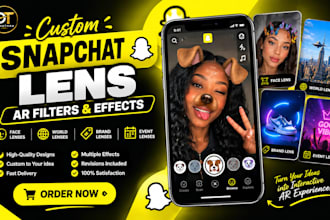 create a custom snapchat lens, filter and ar effect