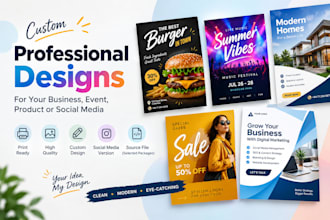 design a professional promotional flyer for print and social media