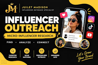 research micro influencers and do influencer outreach for your brand