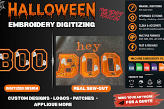 digitize halloween embroidery designs for machine embroidery