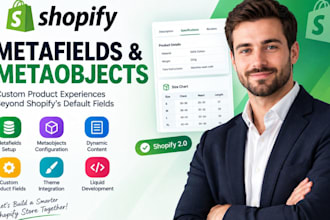 setup shopify metafields, metaobjects and custom product fields