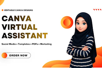 be canva virtual assistant for your social media graphic
