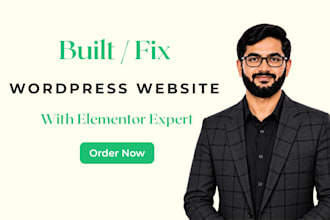 built amazing wordpress elementor website or fix elementor error
