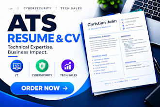 write ats IT, cybersecurity, tech sales, resume and CV
