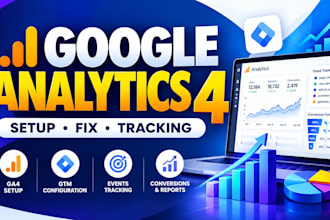 setup google analytics 4, ga4 and track events and conversions