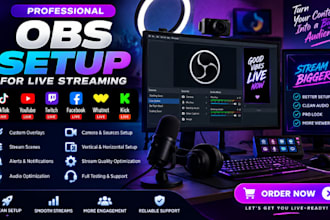 setup obs studio for tiktok live with custom stream overlays, alerts and audio