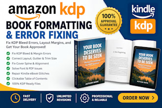 fix kdp bleed errors layout margins and do kdp book formatting