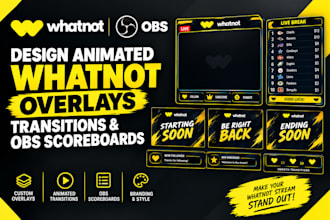 design animated whatnot overlays transitions and obs scoreboards