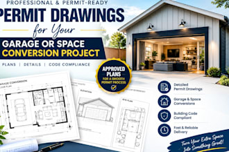 create permit drawings for your garage, basement or space conversion project