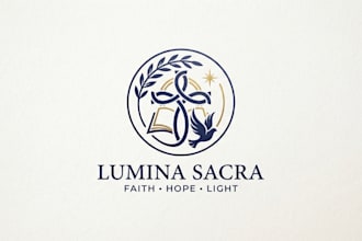 design a elegant religious logo for your brand