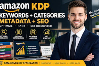 optimize amazon KDP keywords, categories, metadata and SEO ranking growth