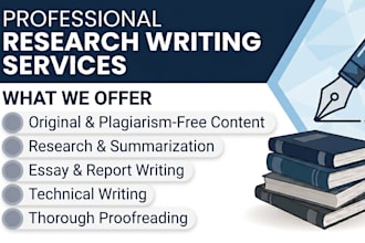 do research, report and essay writing