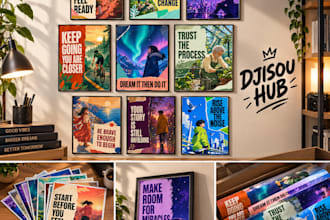 design beautiful positive stickers that can be hung in your room