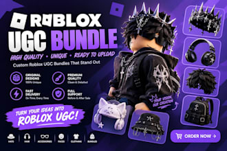 create custom roblox ugc bundle sets clothing hair accessories