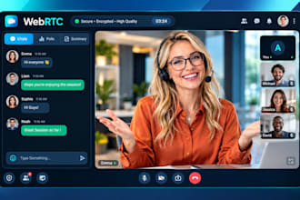 chat app, video conferencing, live streaming app with webrtc in react, flutter