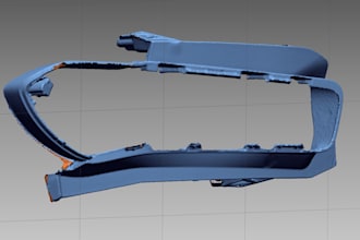 do scan to cad, reverse engineering and stl to step