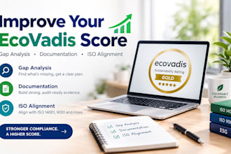improve ecovadis score with gap analysis, documentation, and iso alignment