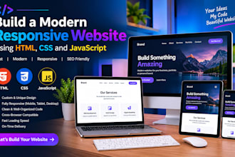 build a modern responsive website using HTML CSS and javascript