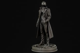 model custom invisible man for 3d print,3d fantasy,digital 3d game character