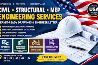 mep design, civil structural engineering, seal engineer letter in pa ca az ga tx