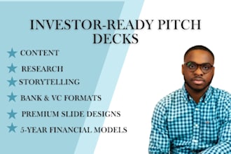 design an investor pitch deck and startup financial model