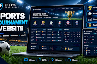 build sports tournament website with fixtures teams and standings