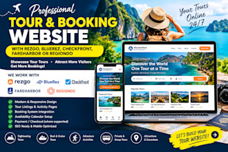 build  tour and booking website rezgo bluerez checkfront fareharbor wix regiondo