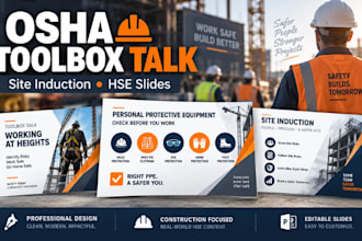 osha toolbox talk slides, site induction presentation for construction hse firms