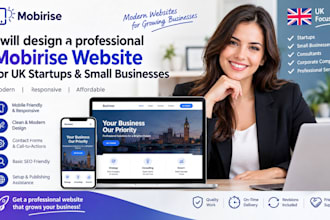 design startup company corporate consultant mobirise website UK small businesses
