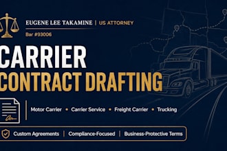 write a custom freight carrier agreement to protect your logistics business