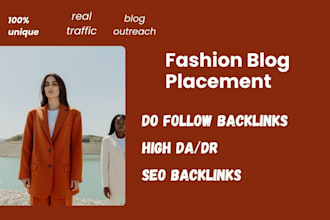 find fashion blog placements via fashion outreach for quality backlinks