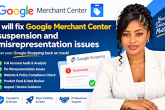 fix google merchant center suspension and misrepresentation issues