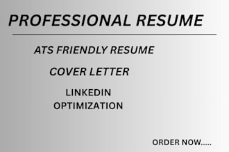 write a professional ats friendly resume