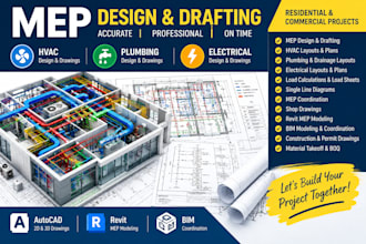 do professional mep design, hvac, plumbing and electrical drawings