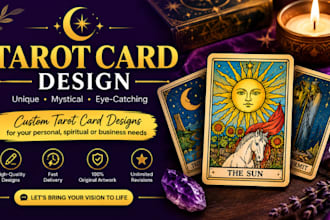 create custom tarot card designs and complete tarot decks